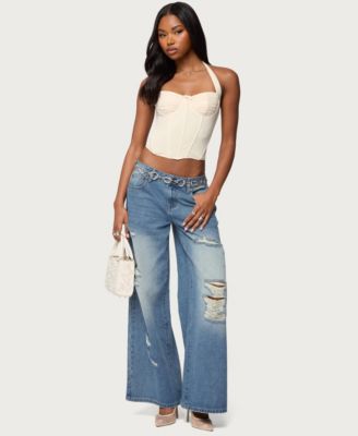 Women's Abigail Ruched Halter Corset