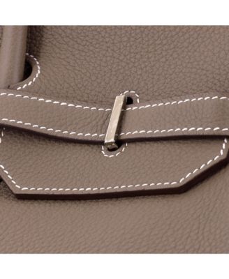 Birkin 40 Handbag Grey Togo with Palladium Hardware