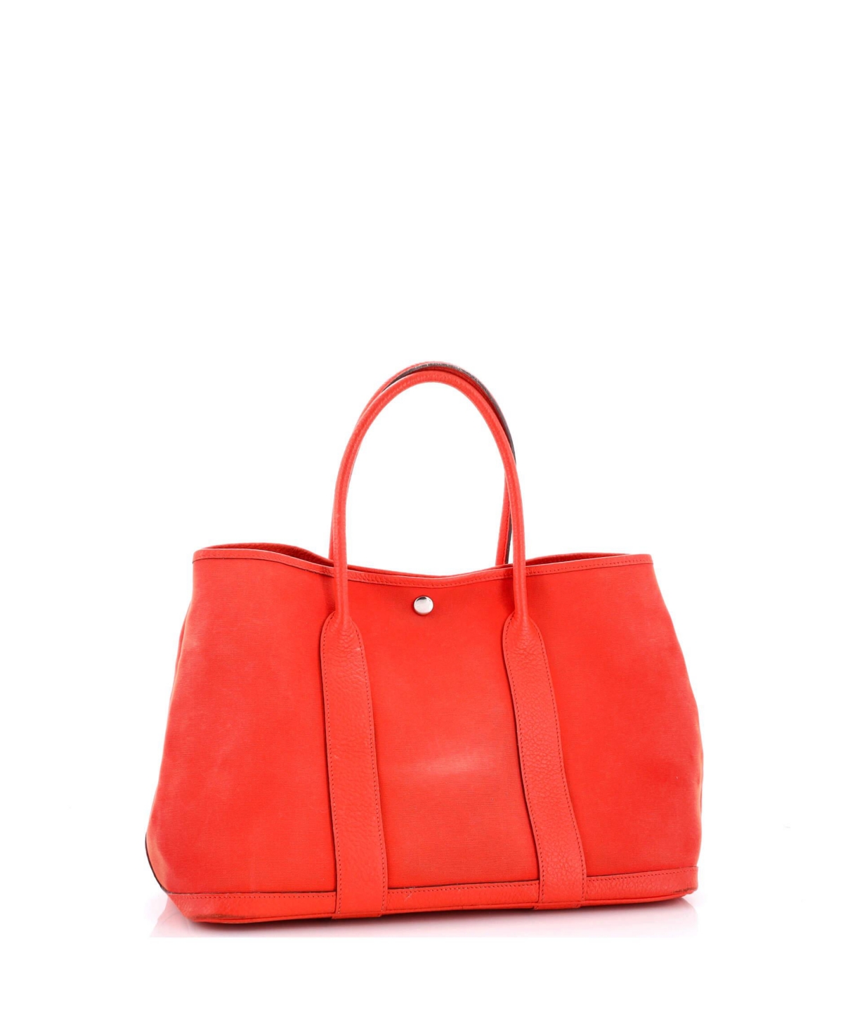 Pre-Owned HERMES 36 Garden Party Tote Toile and Leather