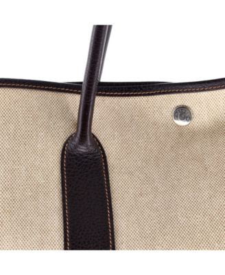 36 Garden Party Tote Toile and Leather