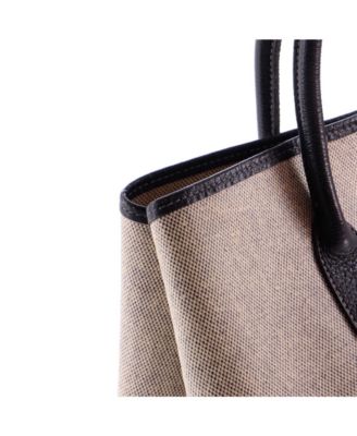 Pre-Owned HERMES 36 Garden Party Tote Toile and Leather