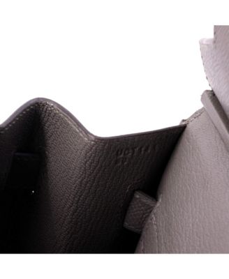 Pre-Owned HERMES Birkin 30 Handbag Grey Epsom with Palladium Hardware