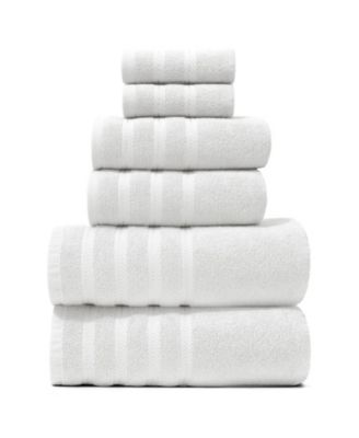 Luxury Soft & Absorbent 100% Ring Spun Cotton Towel Set for Bathroom, Shower, Spa - 6 Piece Set