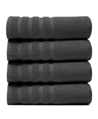 Luxury Soft & Absorbent 100% Ring Spun Cotton Bath Towels for Bathroom, Shower, Spa - 4 Piece Bath Towel Set
