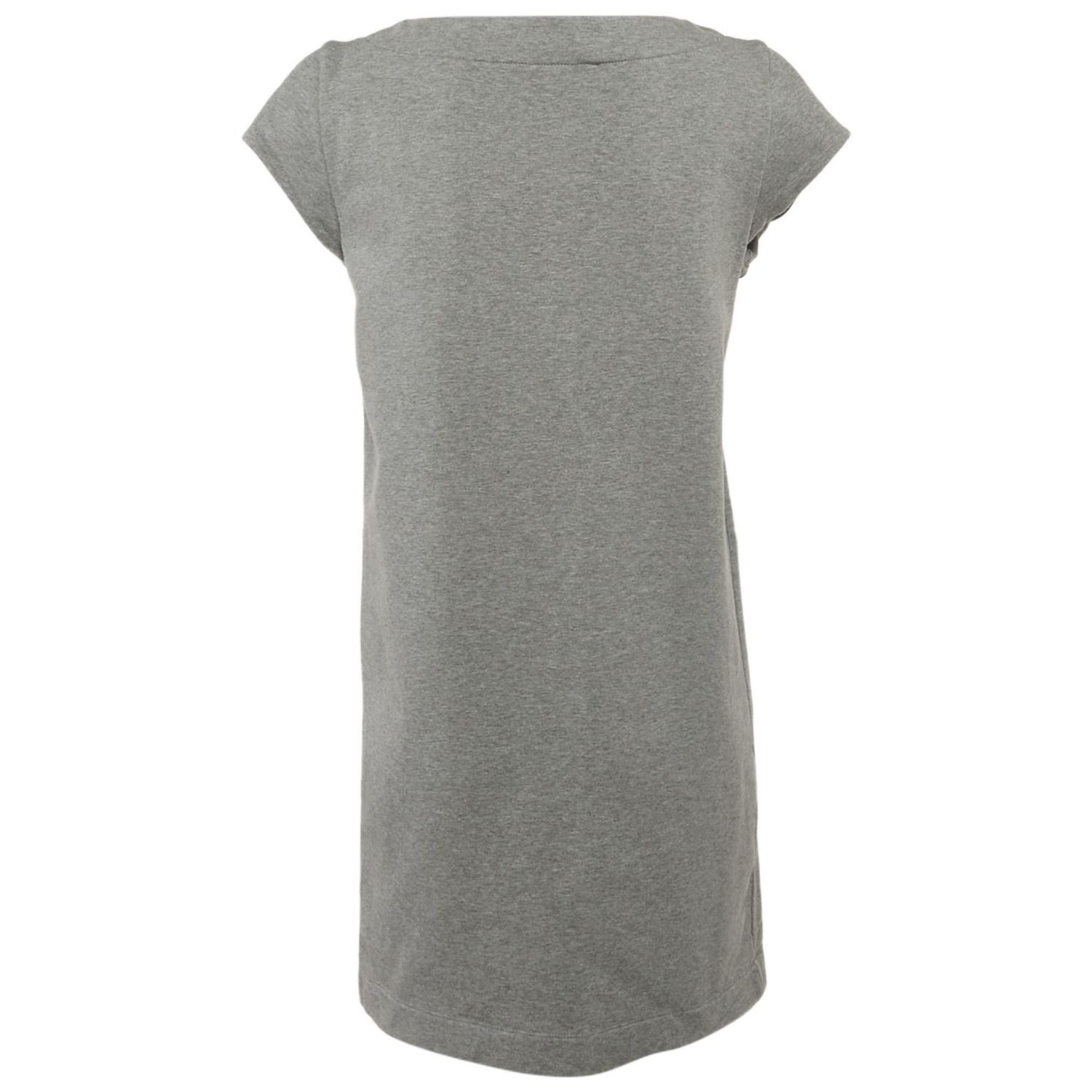 Women's Grey Logo Embellished Cotton Knit Mini Dress