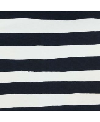 Women's Cheap And Chic White/navy Blue Stripe Cotton Mini Skirt