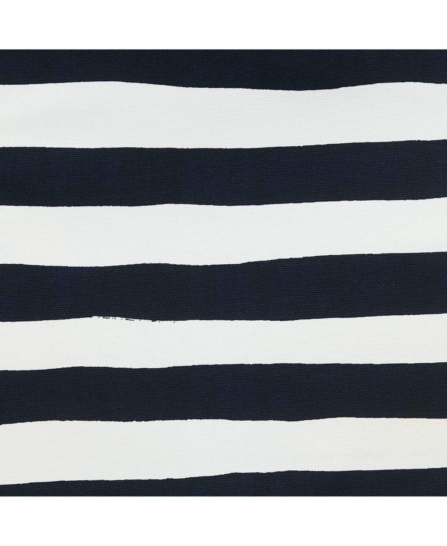 Women's Cheap And Chic White/navy Blue Stripe Cotton Mini Skirt