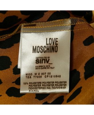 Women's Brown Leopard Print Satin Mini Dress