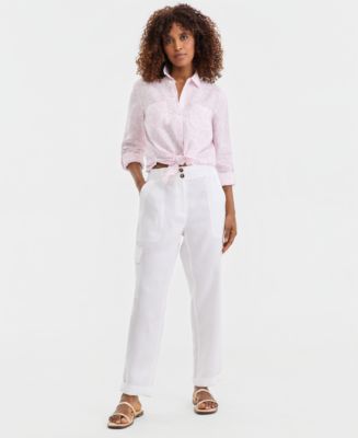 chinese dress ladies Z Supply Vista Linen Pant In Iced Coffee