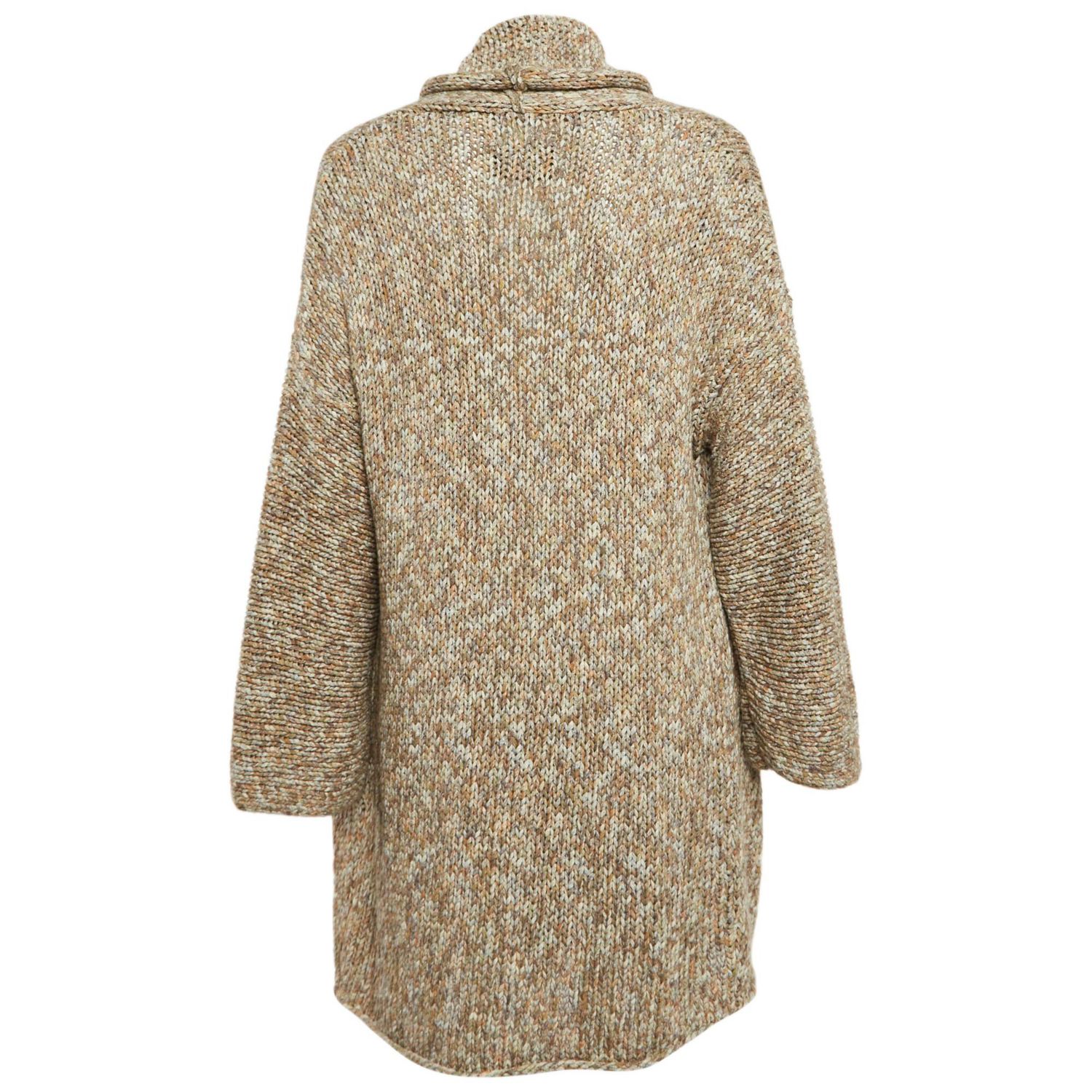 Women's Brown Cotton Rib Knit Mia Cardigan