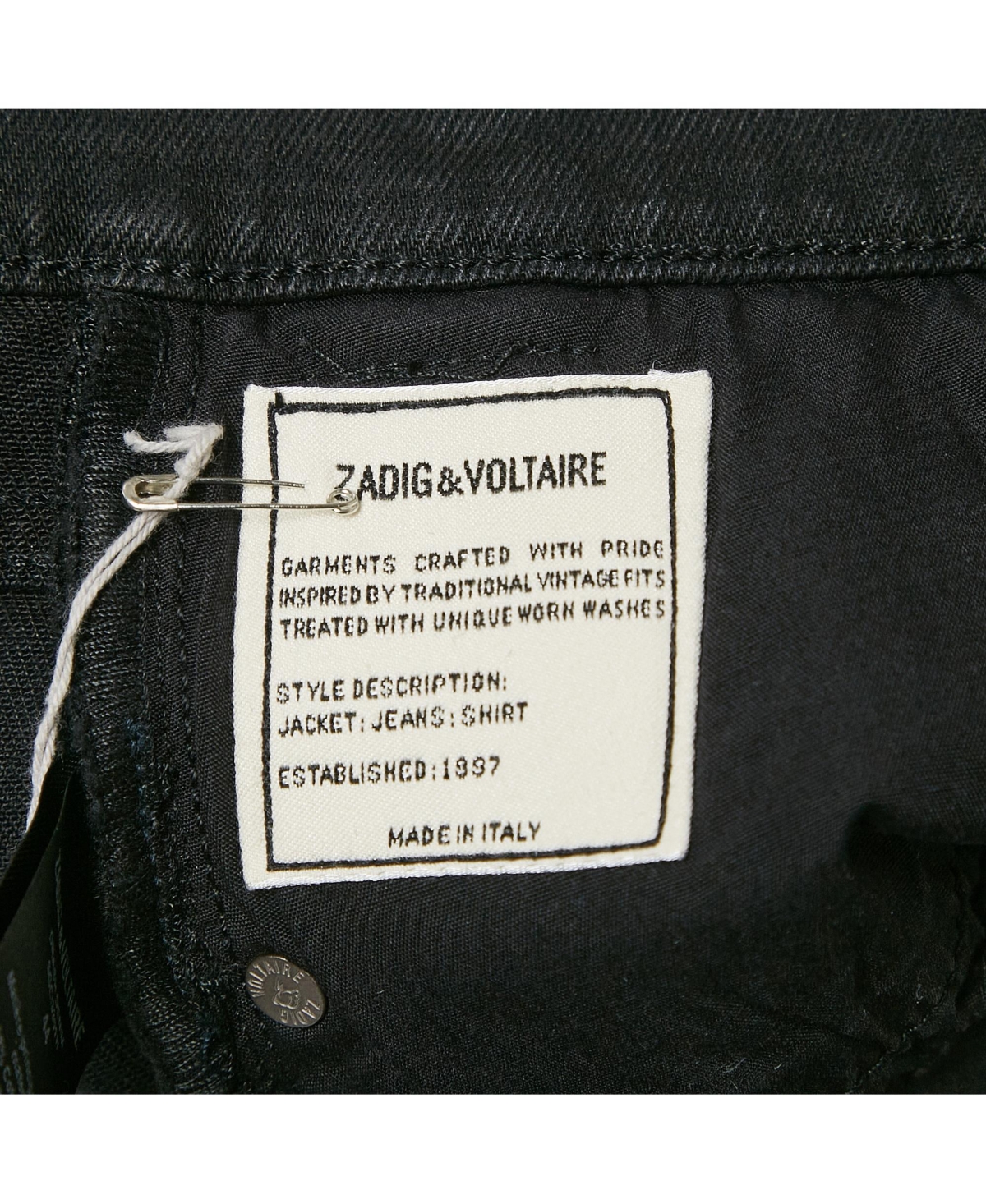 Pre-Owned Zadig & Voltaire Men's Distressed Denim Raw Edge Detail Shorts