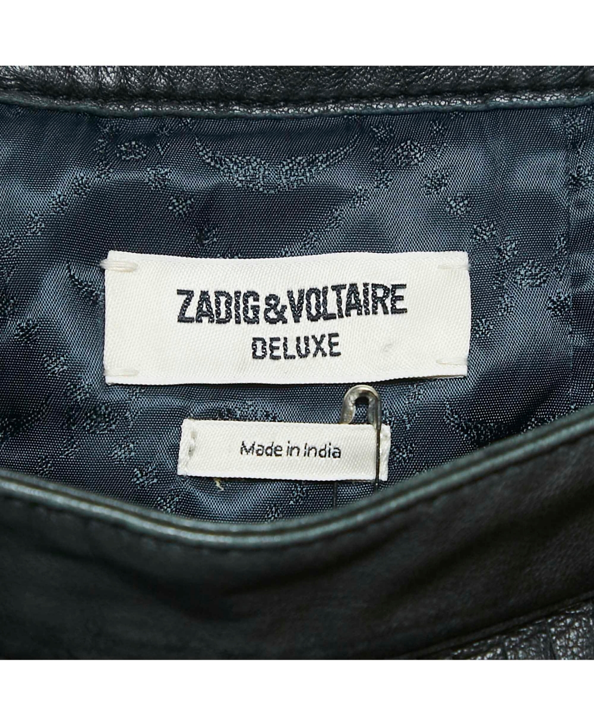 Pre-Owned Zadig & Voltaire Women's Black Leather Fringed Mini Skirt