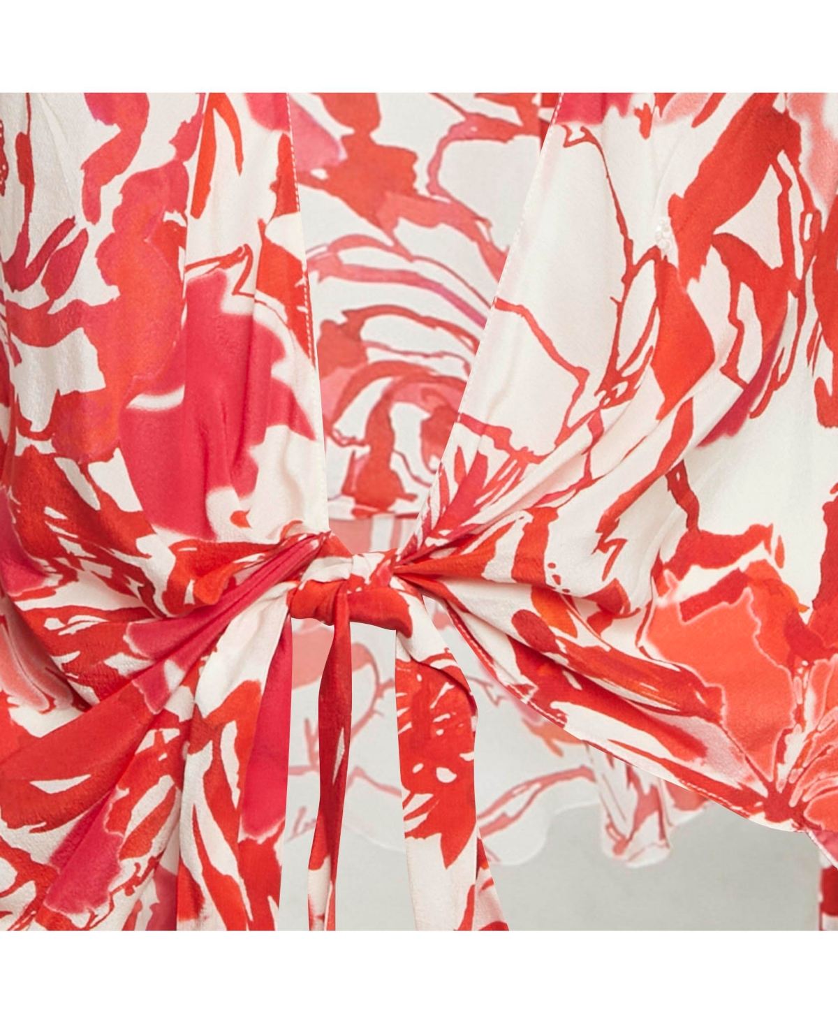 Pre-Owned Roberto Cavalli Women's Printed Silk Asymmetric Sleeveess Wrap Top