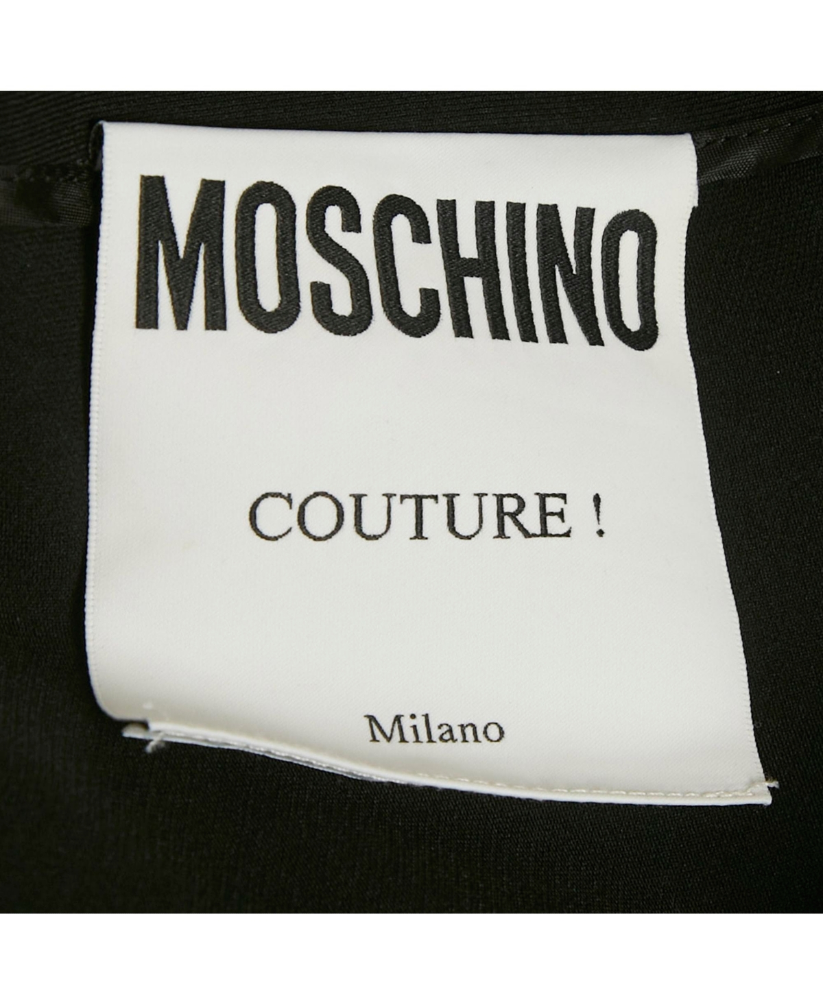 Pre-Owned Moschino Women's Couture Black Logo & Chain Print Crepe Mini Skirt