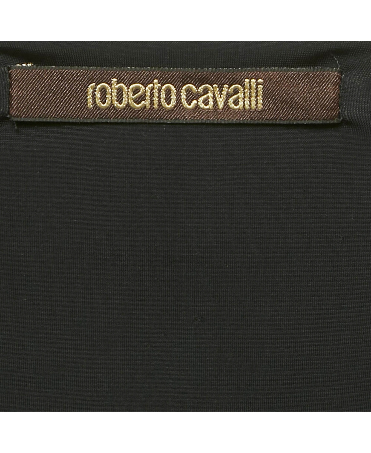 Pre-Owned Roberto Cavalli Women's Black Printed Jersey Short Dress