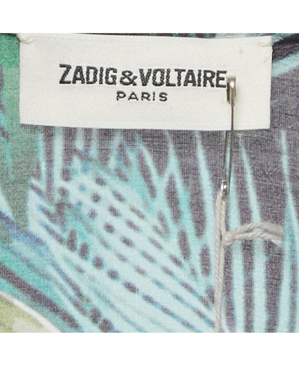 Pre-Owned Zadig & Voltaire Women's Green Jungle Print Crepe Roumi Long Dress