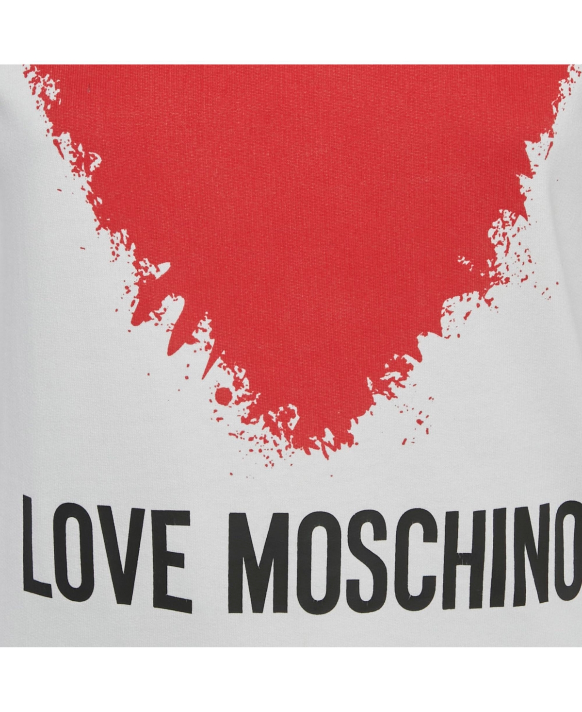Pre-Owned Love Moschino Women's White Heart Print Cotton Sweatshirt