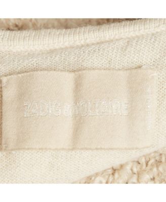 Women's Cream Boucle Open Front Daphnee Cardigan