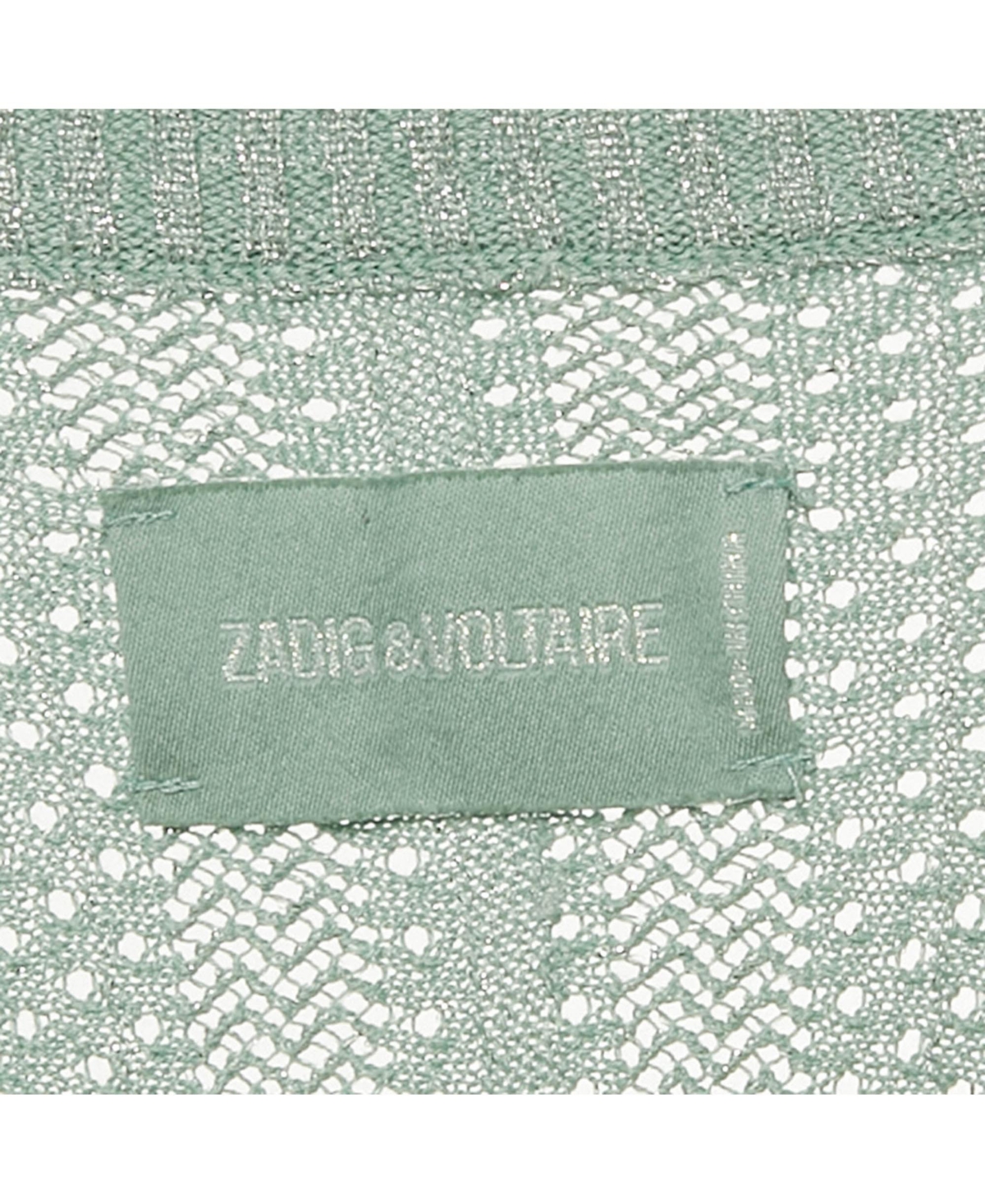 Pre-Owned Zadig & Voltaire Women's Mint Green Lurex Knit Sweater