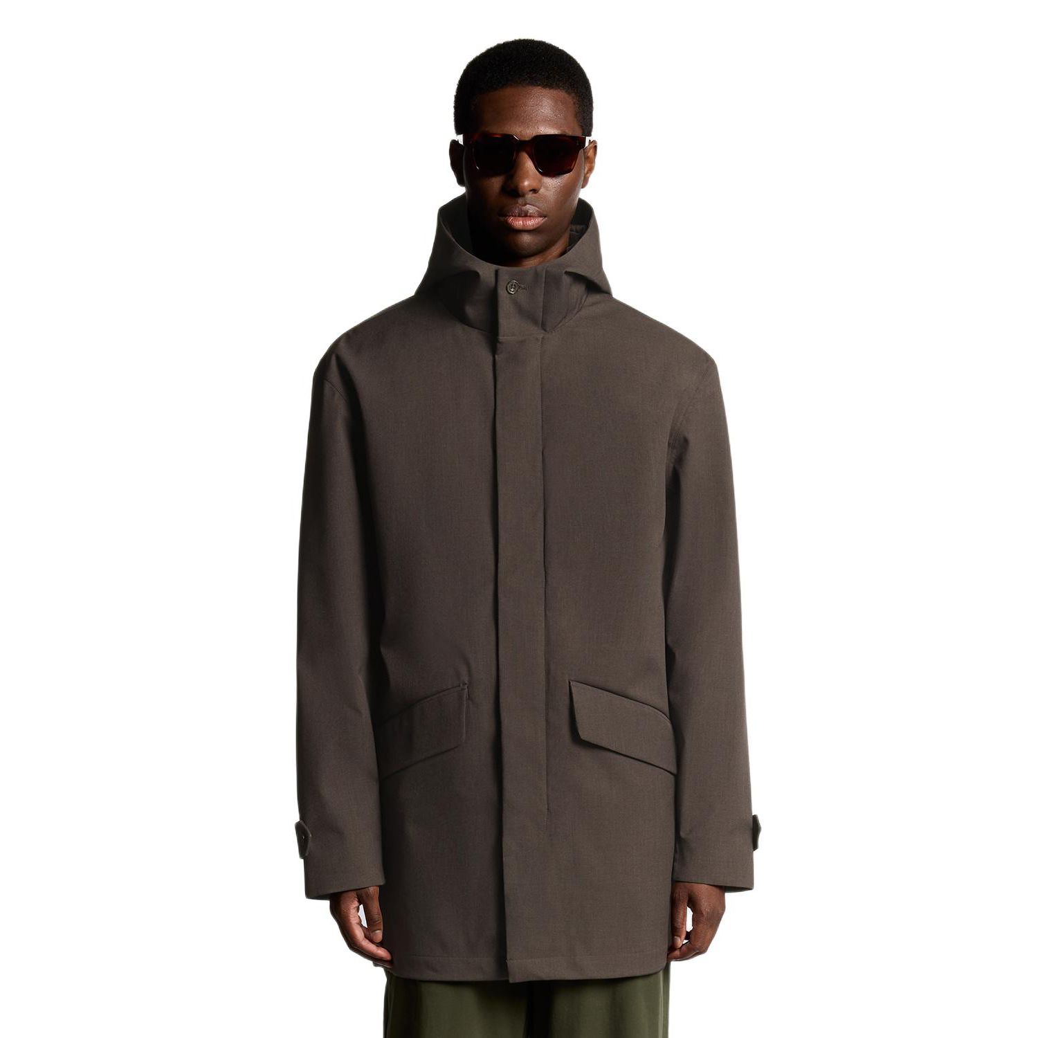Men's Long Sleeve Hooded Military Parka Jacket