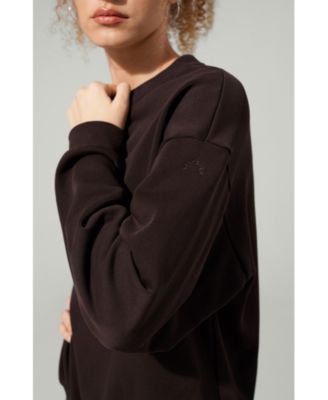 Women's SILKERRY Oversized Porchlight Balance Crew Pullover Sweatshirt