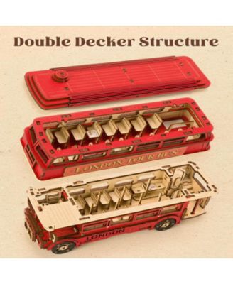 3D Puzzles London Tour Bus Car Model Toy Crafts Construction Gifts for Boys Girls Adults