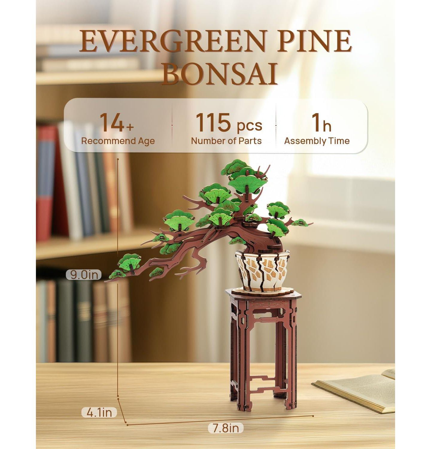 Детские игрушки Robotime 3D Puzzles Wooden Puzzle Model Kits to Build Home Decoration Creative Gifts Valentine's Day Birthday Gifts — фото 3