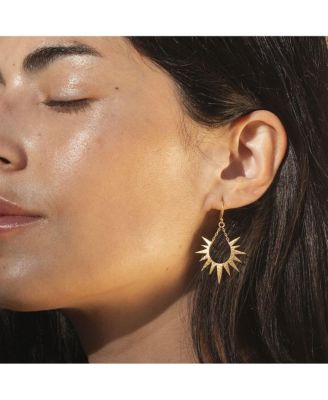 Lucent Glow Starburst Linear Drop Earrings