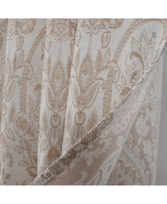 Bridgeport Jacquard High Quality Light Filtering Grommet Curtain Panel 54" x 90" Taupe