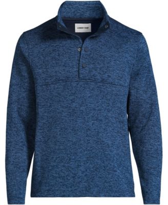 Men's Sweater Fleece Snap Neck Pullover Jacket