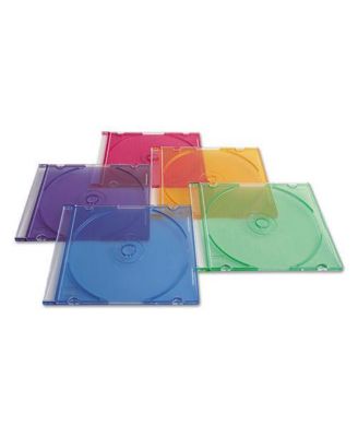 94178 CD/DVD Slim Case - Assorted Colors (50/Pack)