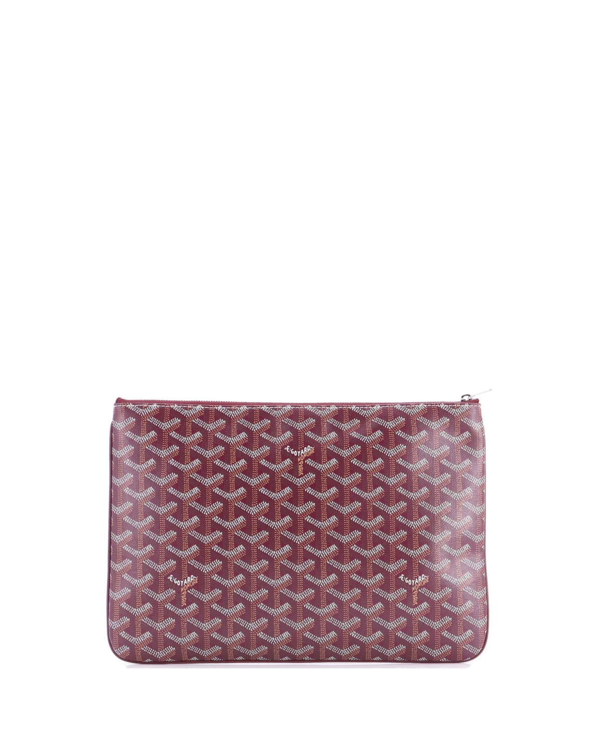 Pre-Owned Goyard Mm Senat Zip Pouch Coated Canvas