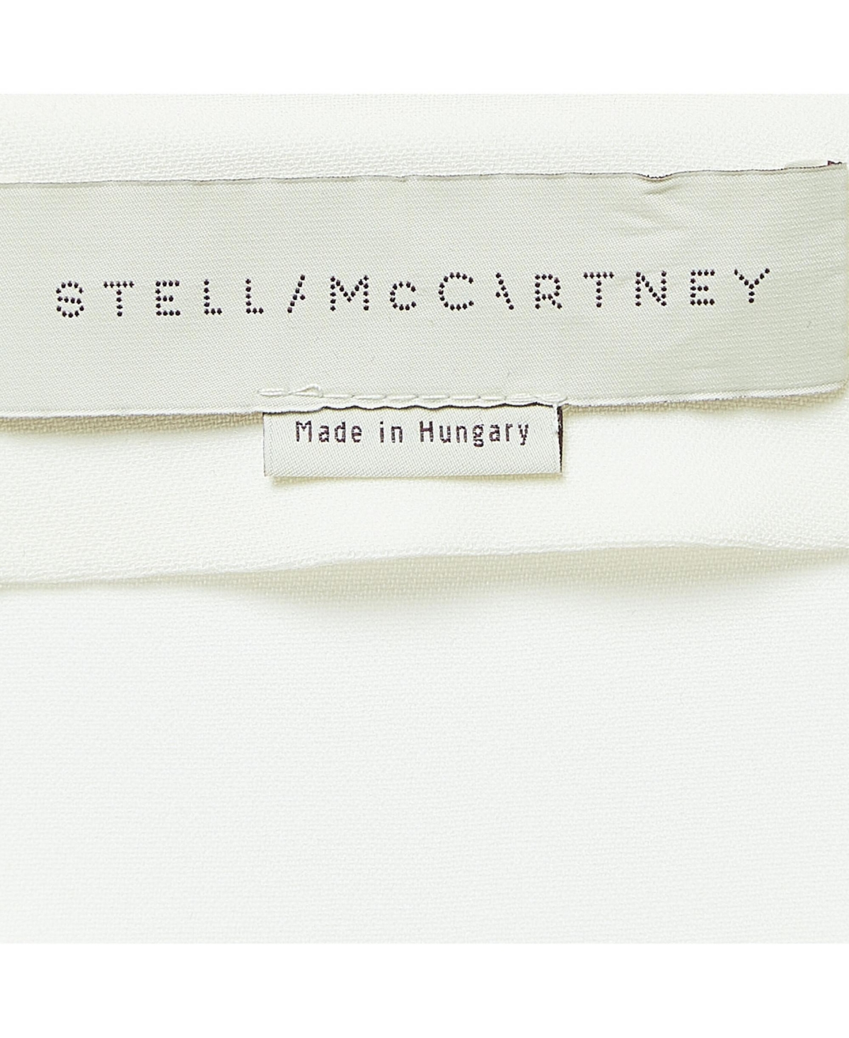 Pre-Owned Stella Mccartney Women's Off White Crepe Long Sleeve Blouse