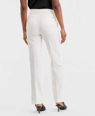 Women's Mid-Rise Pull-On Straight Pants