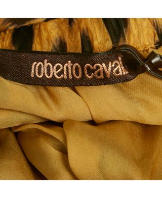 Women's Brown Leopard Print Silk Mini Dress