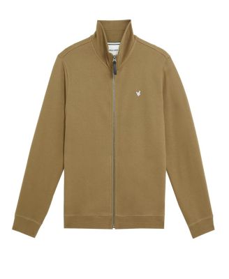 Men's Diagonal Weave Zip Through Sweatshirt