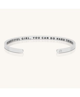 Gold Beautiful Girl You Can Do Hard Things Bracelets