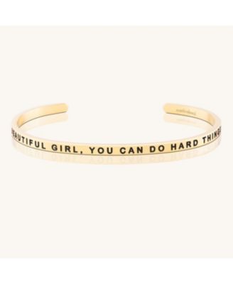 Mantra Beautiful Girl You Can Do Hard Things Bracelets - Yellow gold original 29$