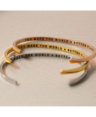 Gold You Make The World A Better Place Bracelets