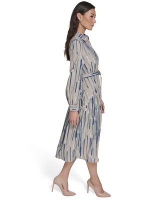 Women's Balloon-Sleeve Printed Dress