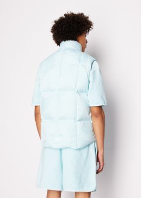 Men's Camo Printed Zip Front Puffer Vest