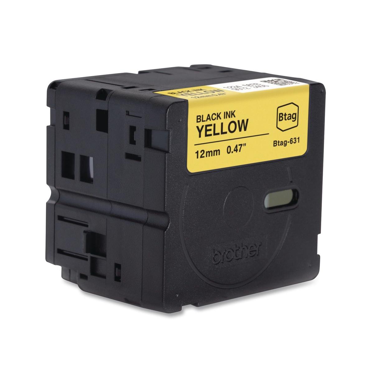 Brother P-Touch Btag631 0.47 in. x 13.1 ft. Genuine P-Touch BTAG Label Tapes - Black on Yellow