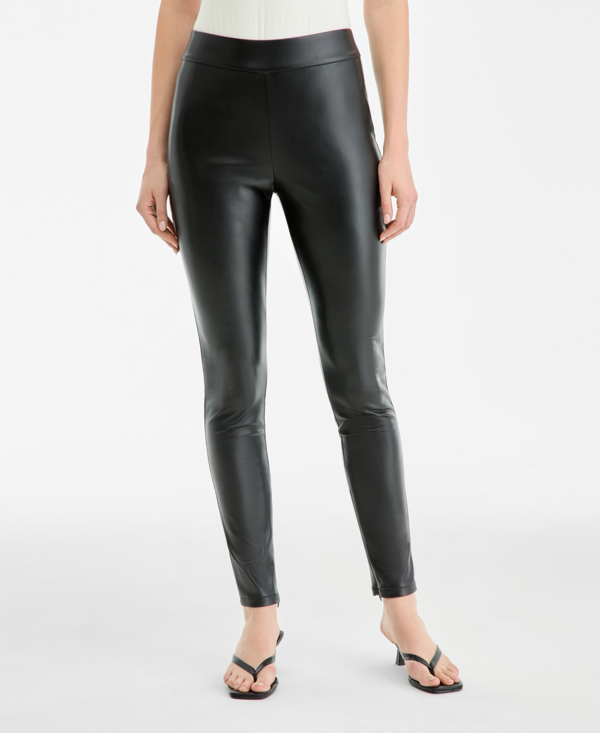 Bar Iii Women's Faux-Leather Leggings, Macy's Exclusive