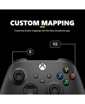 Xbox Wireless Controller + USB-C Cable with MightySkins Custom Skin Code Bundle - Carbon Black