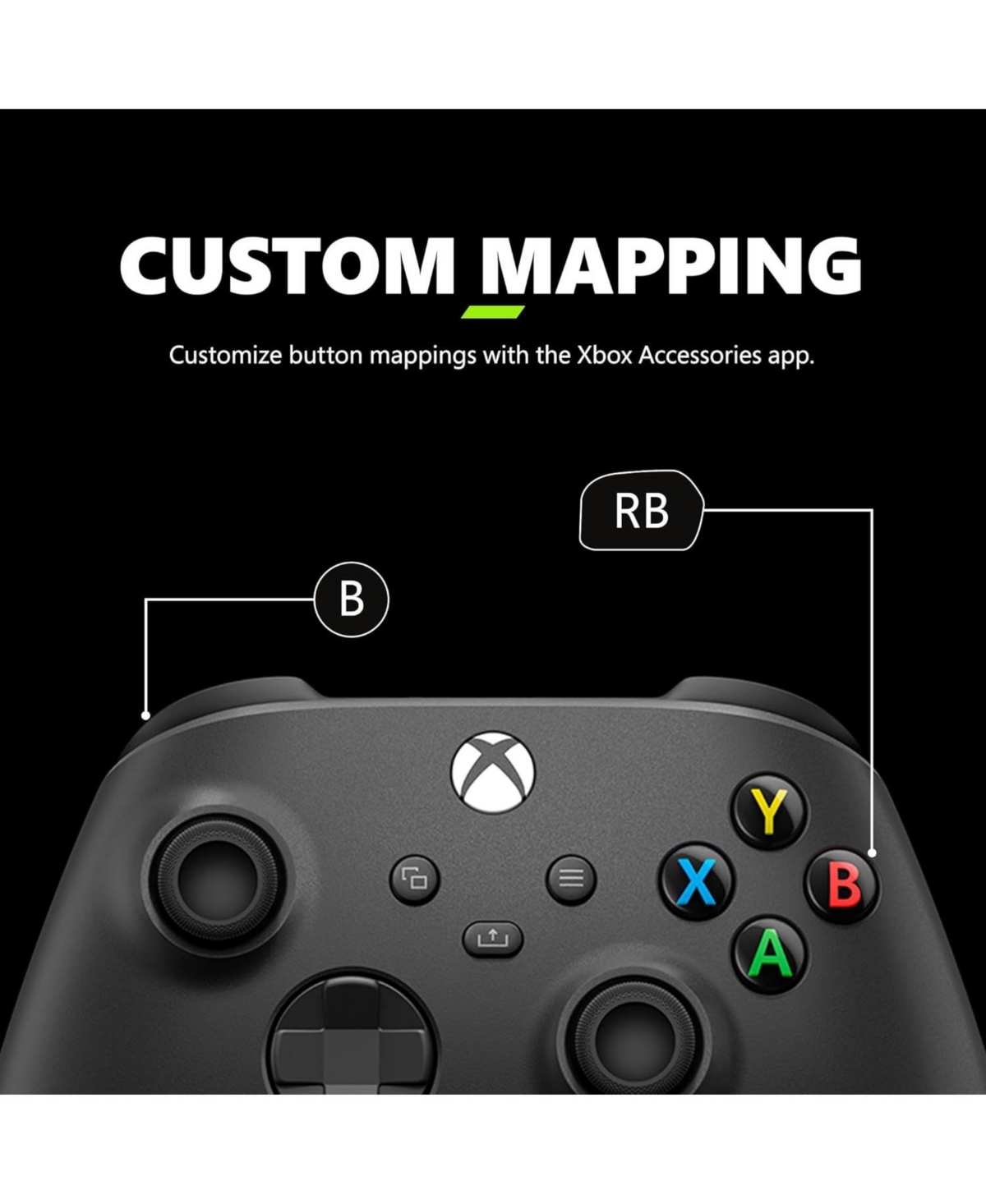 Microsoft Xbox Wireless Controller + Usb-c Cable with MightySkins Custom Skin Code Bundle - Carbon Black