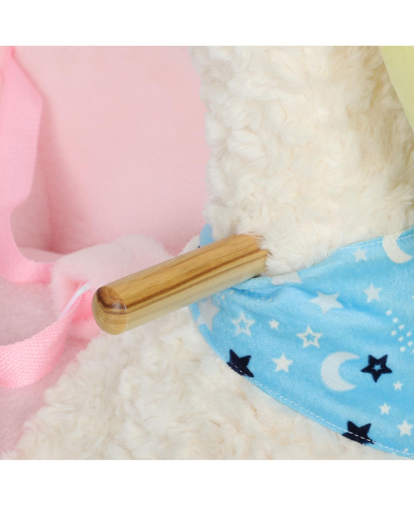 Детская игрушка Qaba Pelican Plush Rocking Horse with Duck Sounds, Holds up to 55 lbs., Ages 12+ Months, цвет: Белый — фото 8