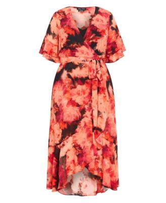 Women's Mischa Floral Wrap Ruffle Maxi Dress