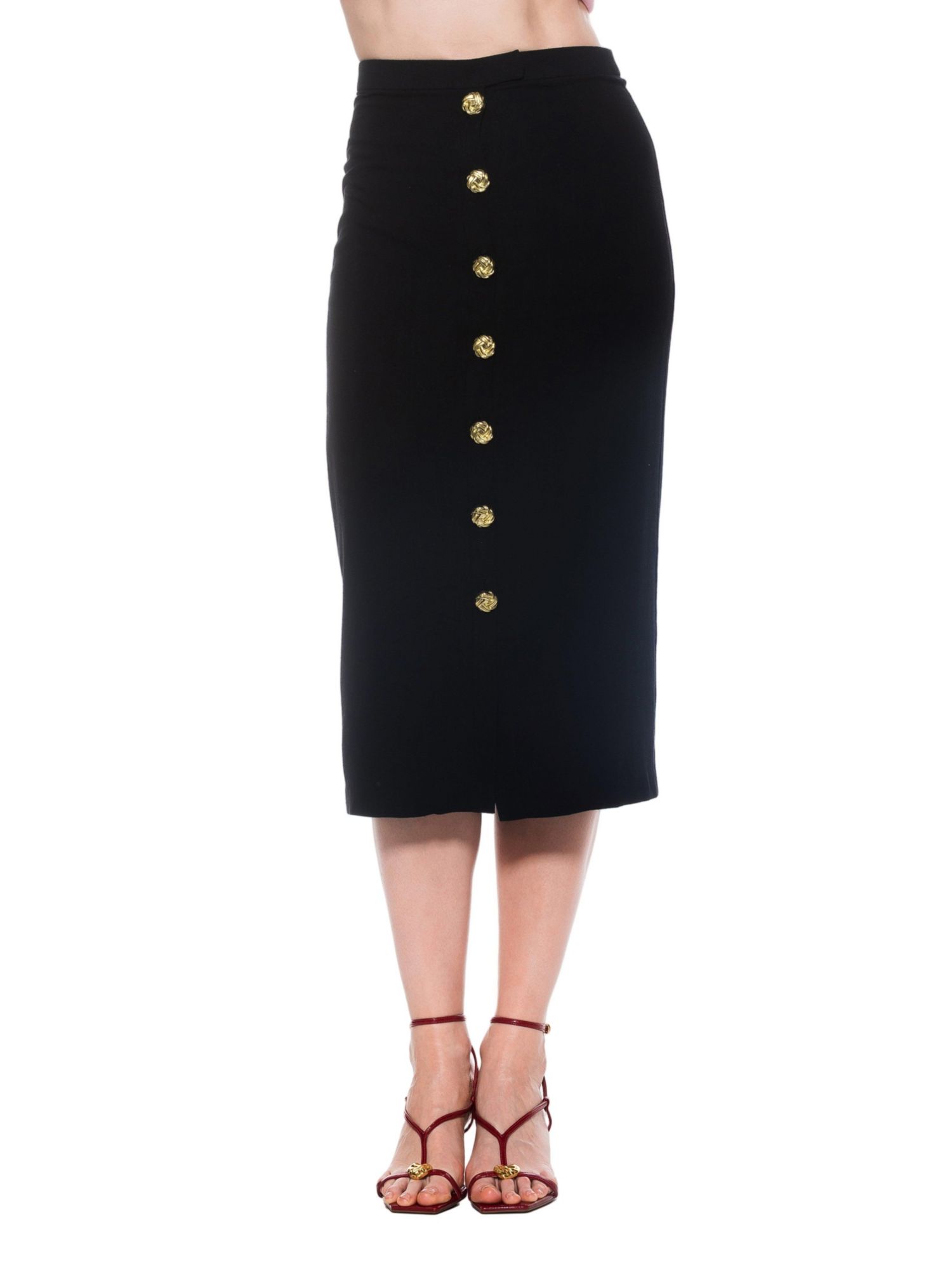 Women's Carla Front Button Down Midi Skirt
