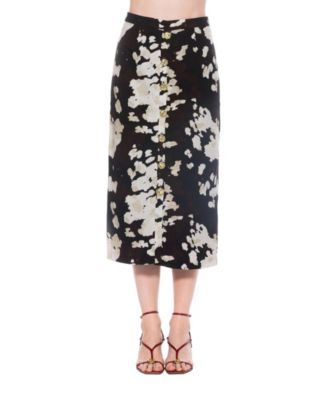 Women's Carla Front Button Down Midi Skirt