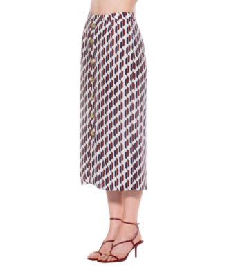 Women's Carla Front Button Down Midi Skirt